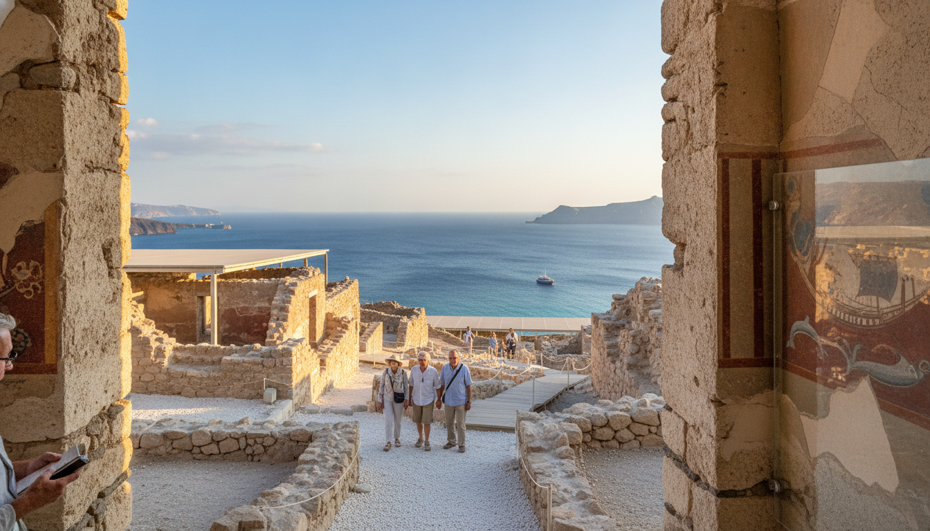 découvrez akrotiri à santorin, un site archéologique fascinant souvent appelé la pompéi égéenne. explorez ses ruines bien préservées et plongez dans l'histoire mystérieuse de cette ancienne civilisation minoenne.
