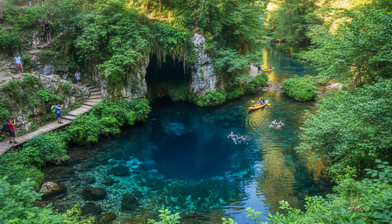 découvrez le blue eye en albanie, une source naturelle impressionnante aux eaux turquoise cristallines. suivez notre guide de visite pour explorer syri i kaltër, ses environs et profiter d'une expérience unique en pleine nature.