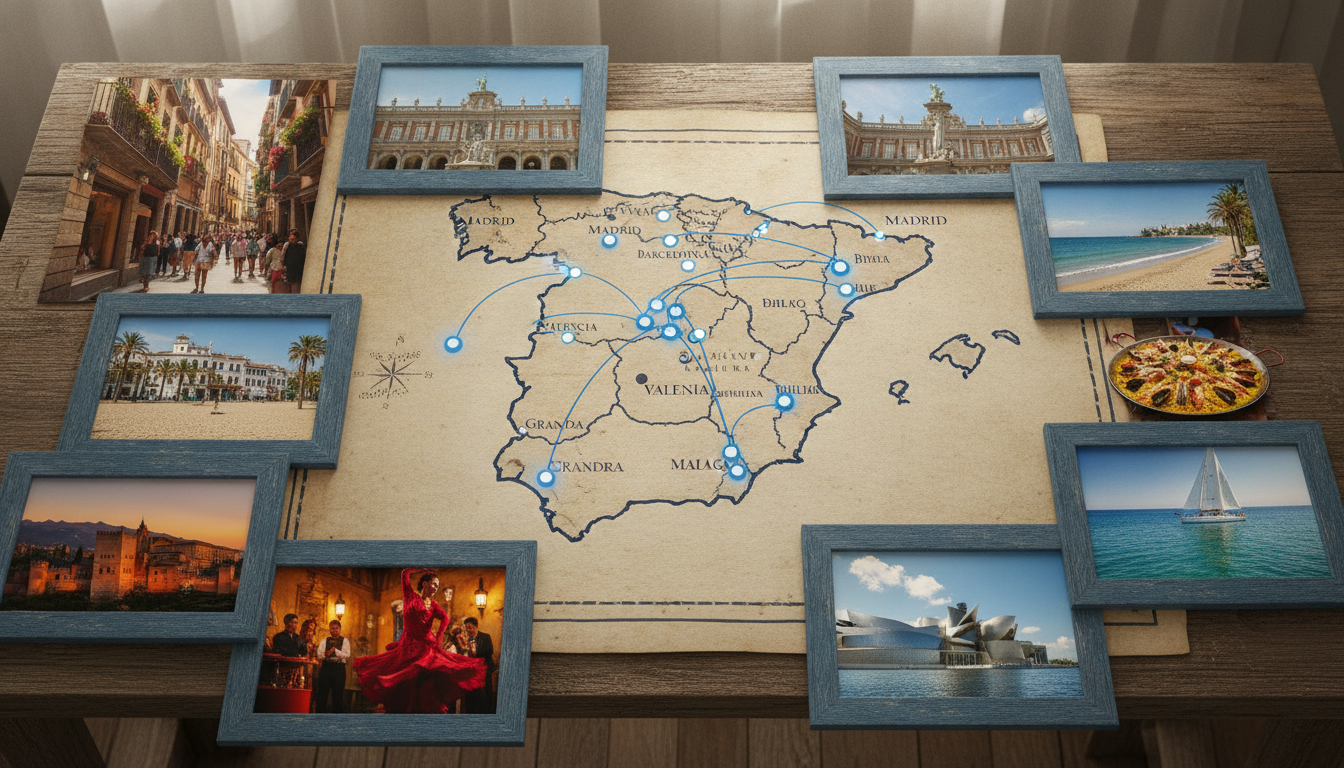 découvrez notre carte des villes d'espagne, un guide géographique complet pour explorer les principales destinations, leurs attractions culturelles et touristiques.