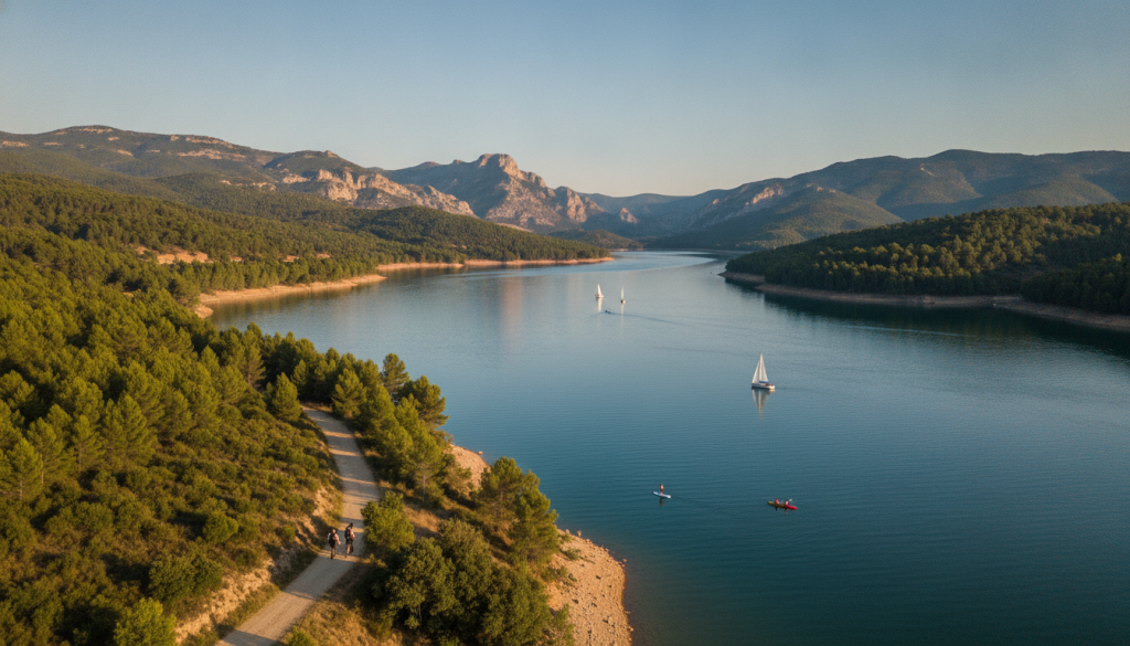 découvrez le lac de yesa en espagne, un lieu idéal pour les randonnées, les activités nautiques et l'exploration des magnifiques paysages de la navarre.