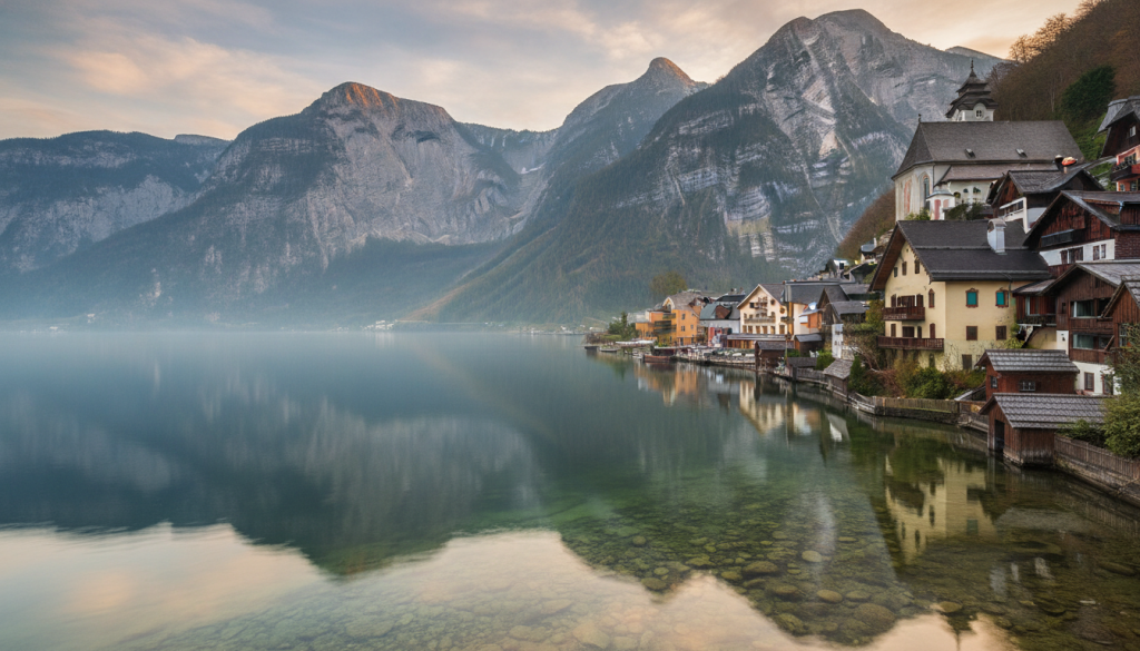 découvrez hallstatt, le plus beau village au bord du lac des alpes en autriche. explorez ses paysages pittoresques, son histoire riche et profitez d'activités incontournables pour un séjour inoubliable.